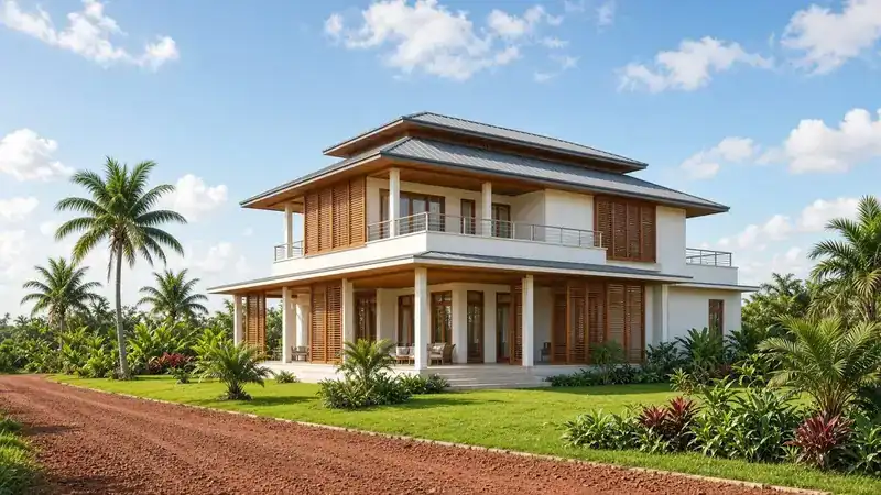 Mẫu nhà 2 tầng đẹp Kon Tum 2026: chọn kiểu nào cho đúng đất?