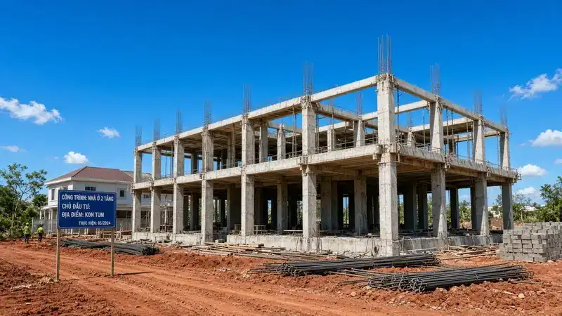Xây nhà cấp 4 Kon Tum: khi nào nên một tầng, hết bao nhiêu?
